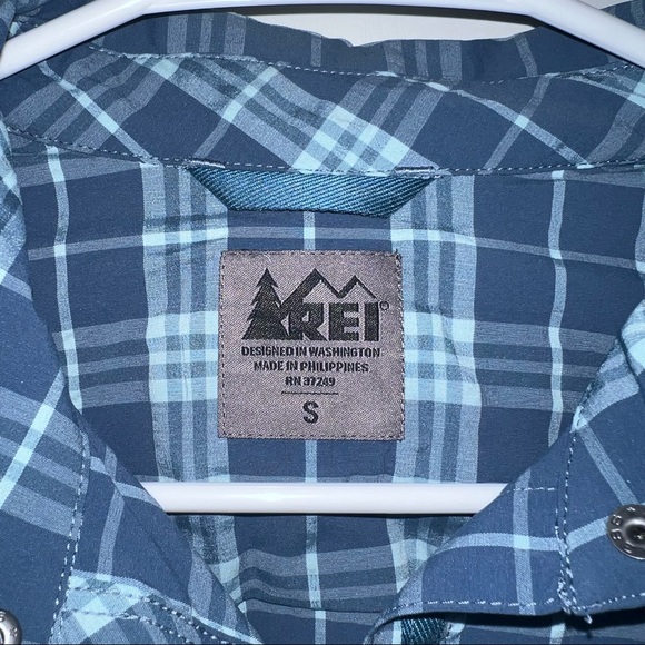 REI Co-op Northway Blue Plaid Shirt Women's Size Small - Picture 4 of 8